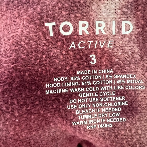 Torrid Active Hoodie in Pink tie dye - Picture 2 of 4